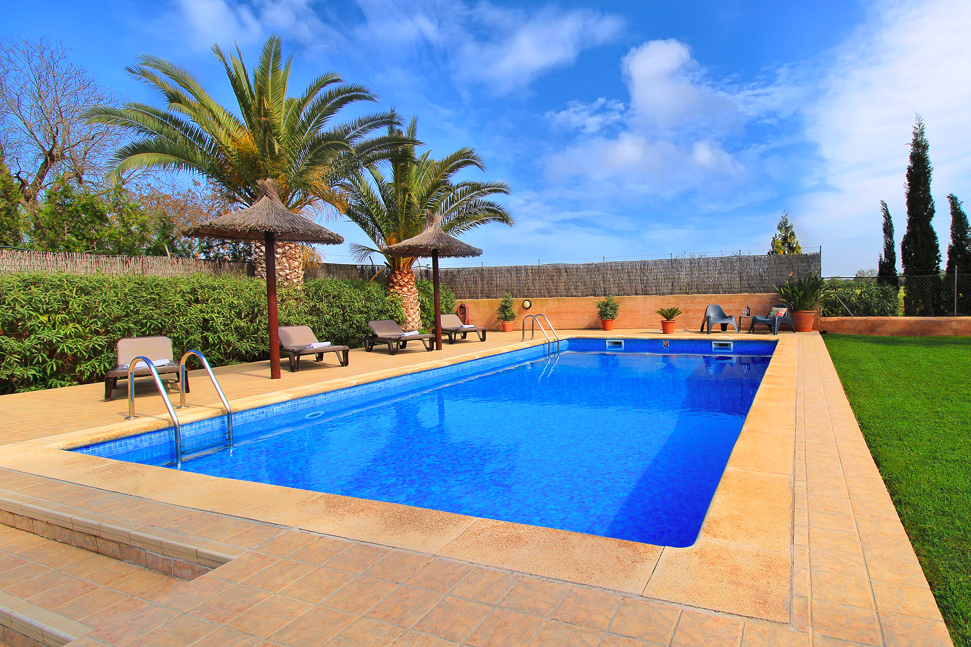 Sunny pool terrace