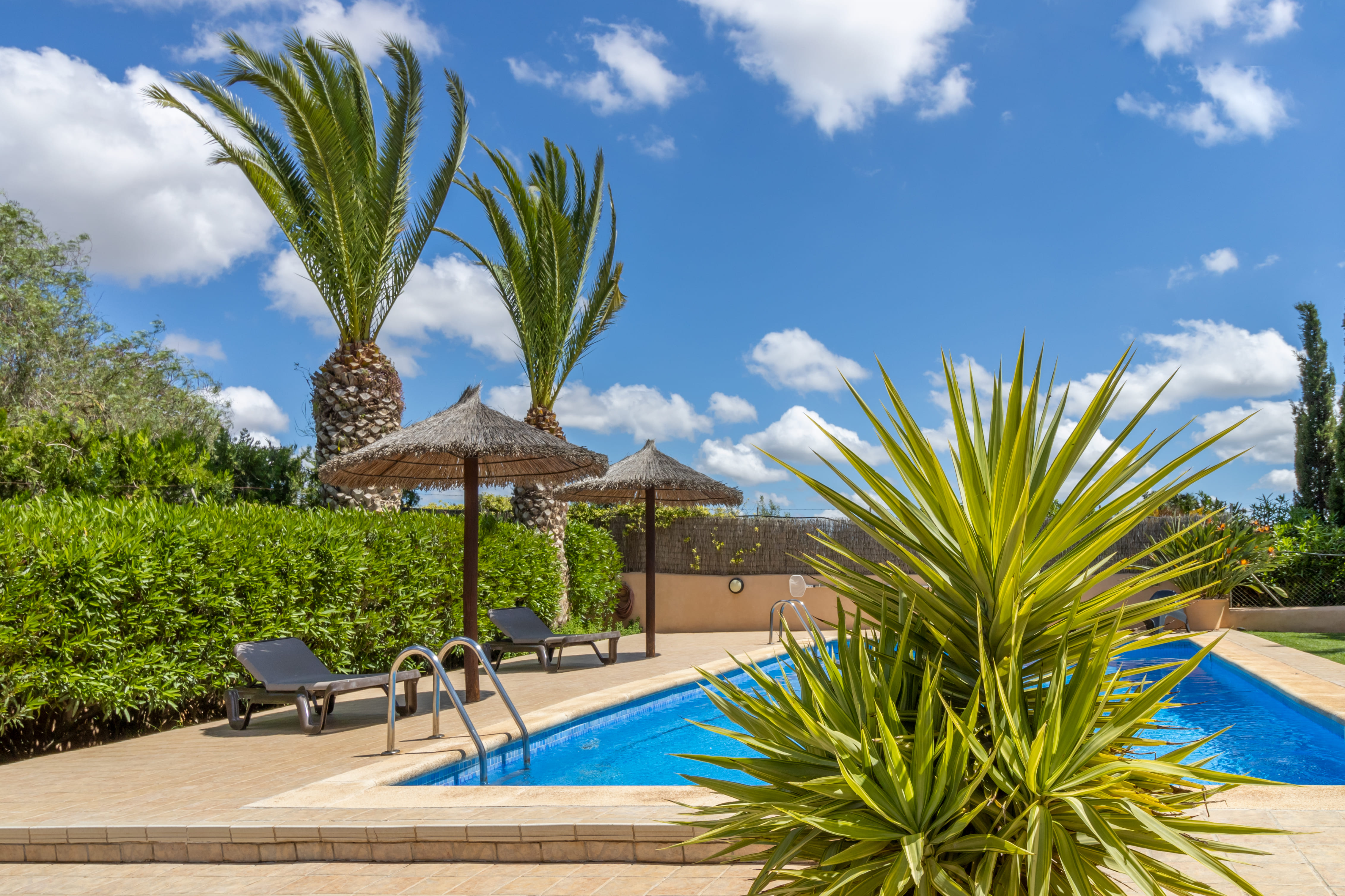 Pool and terrace view at Son Llaneras Villa